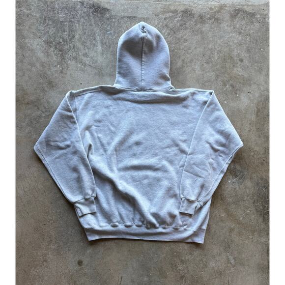 Vintage 90s Illinois Medicine Gray Hoodie Sweatshirt Size Large Made In USA - Picture 2 of 7